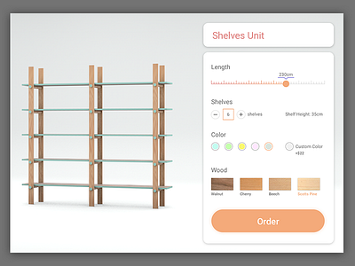 Daily UI #007 - Settings c4d dailyui furniture settings ui ux web wood