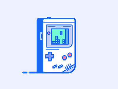 Gameboy - Japan life 90s console game gameboy illustration japan nintendo outline retro tetris vector videogame