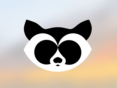 Raccoon animal logo raccoon study