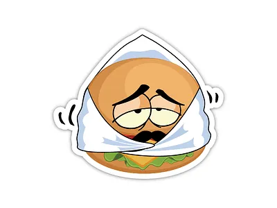 Award Winning Sticker pack (burgerji) for HIKE Competition burger character chilled competition hike illustration pack sticker winter