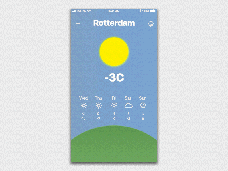 Weather app app mockup principle prototype sketch ui uidesign uidesigner userinterface ux uxdesign uxdesigner