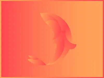Fish circle circle fish illustrator orange red