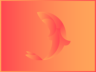 Fish circle circle fish illustrator orange red