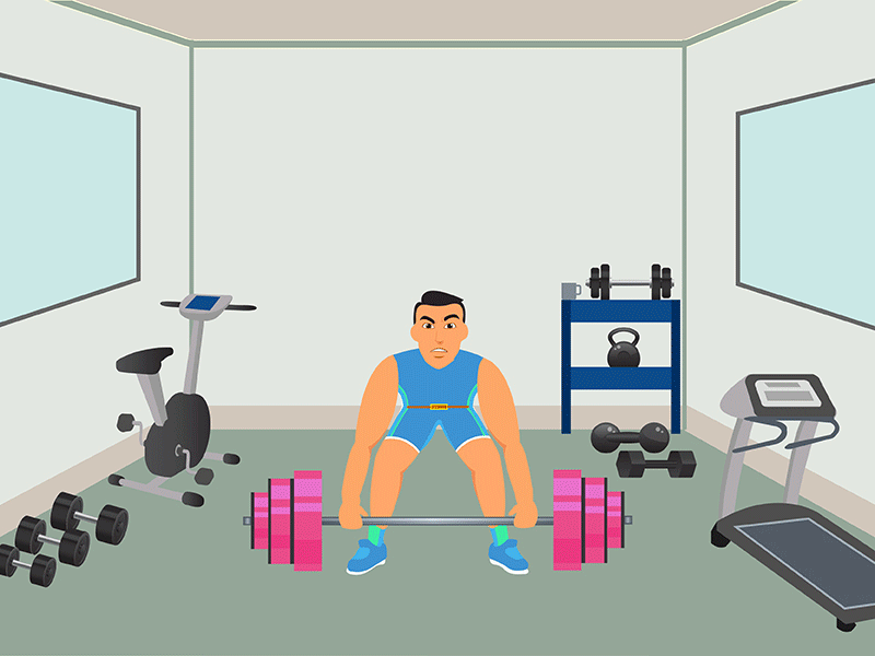 Hello dribbble!!! aftereffects debut designteam designthursday firstshot gym hellodribbble illustartion motiondesign sports weightlifting