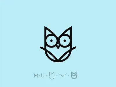 Think about it art design education graphic illustration lineart monoline owl symbol type typography