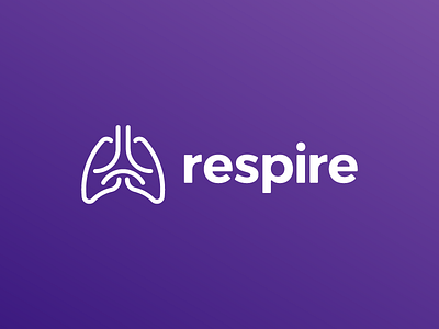 Respire app branding breath breathe health logo lungs respire