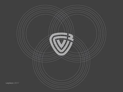 V2 Logomark Grid branding identity grid it lettering lines logo mark monogram process ripple sign triangle