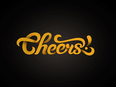 Cheers typography art calligraphy design digital icon illustration type typedesign typo typography unit