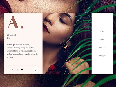 UI Experiment #2 experiment font food free google homepage landing mondrianizm ui unsplash ux website