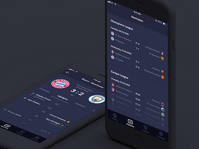 Match App Concept II app bayern football game match score soccer ui ux