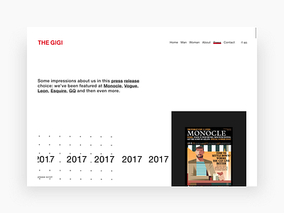 The Gigi animation clean dailyui design digital flat gif minimal ui ux web design white