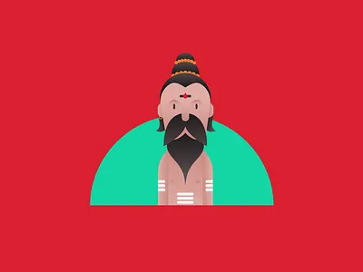 Sadhus of India design dribbble fakir follow illustration india logo portrait sadhu shot spiritual vector