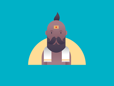 Sadhus of India design dribbble fakir follow illustration india logo portrait sadhu shot spiritual vector