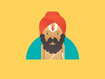 Sadhus of India design dribbble fakir follow illustration india logo portrait sadhu shot spiritual vector