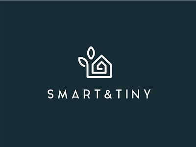 smart and tiny logo ecologic house house logo living logo plant simple small smart snail tiny tree