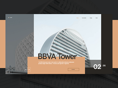 Arch - Architecture homepage mondrianism ui user interface web design