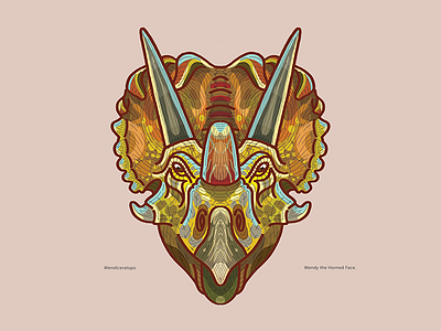 Ceretops: Wendiceratops ceratopsian dinosaur illustration