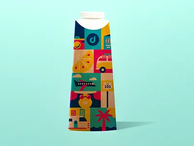 Water Bottle Design bottle design identity illustration packaging sf water