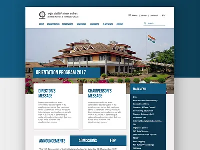 NITC website redesign college collegiate css html redesign website