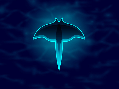 #Manta# blue brand fish layer logo logotype manta mark shape teal