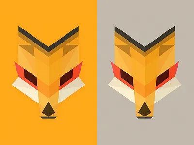 Foxhead Reduxe Dux animal fox geometric head illustration kitsune polygon vector wild