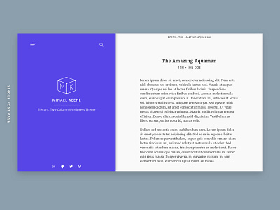 Mihael Keehl Theme - Single Post Template clean sketch app teme template two column wordpress