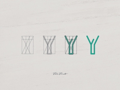 Platanus "Y" brand grid letra logo logotype tipografia typography