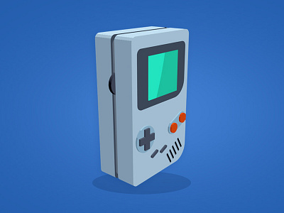 Game Boy Colour 3d art design flat game boy gameboy illustration nintendo vector video games