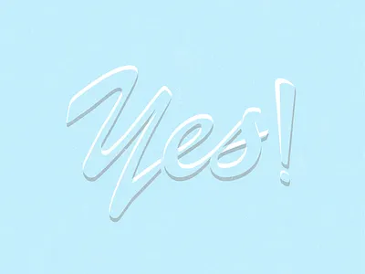 Yes! blue texture type typography yes