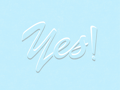 Yes! blue texture type typography yes