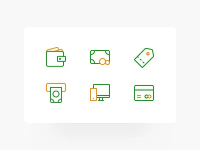 Bank Icon bank card coins customicon icon lbstudio lightingbeetle mobile money responsive ticket wallet