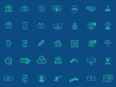 Icon set for Depopass icon icons illustration pictograms