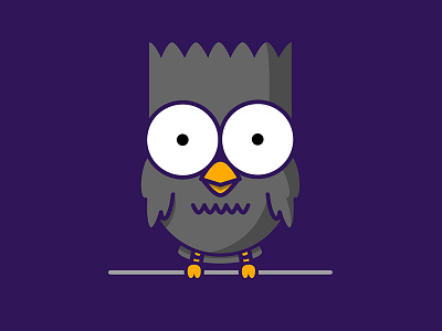 Quoth the Raven bart bird illustration raven simpsons vector