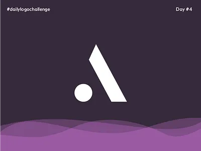 A - #dailylogochallenge - Day 4 04 4 a circle dailylogochallenge day letter letters logo shape single