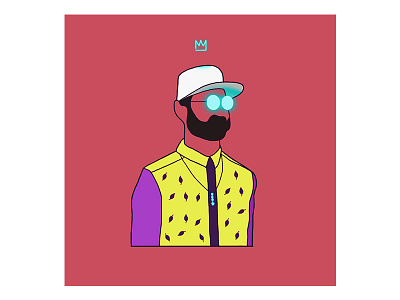 The King Is Fake_ artwork design fake glow graphic illustration king minimal not pink real