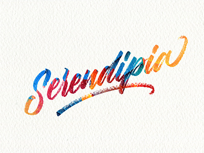 Serendipia brushpen lettering procreate serendipia