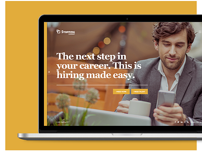 Staffing Website Concept staffing website ui ux yellow