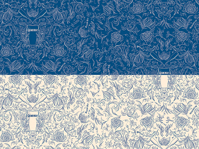 Gismonda pattern art nouveau floral pattern vector
