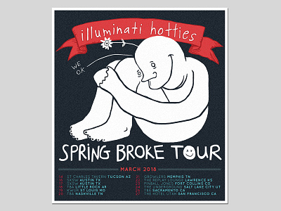 illuminati hotties tour 2018 flyer illustration tour tour flyer tour poster gig poster poster