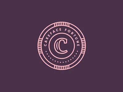 Cakeface Fortune | Mirror Badge badge beauty brand branding c color cosmetics logo makeup monogram type typography