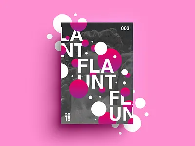 Flaunt abstract black dribbble flaunt grey pink poster print purple white