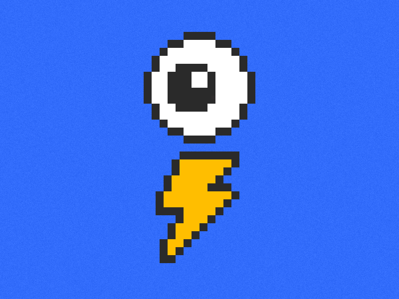 Personal Identity 8 bit branding eye lightning logo personal personal branding pixel pixel art retro