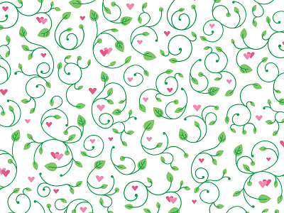 🍃 floral heart leaves love pattern pretty