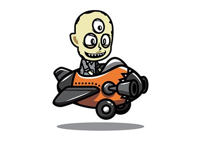 Flying Madman Game Asset Character Sprites 2d aeroplane aircraft asset character enemy game shooter shooting sprites villain
