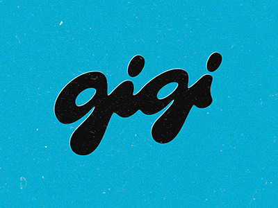Gigi calligraphy lettering logo restaurant type