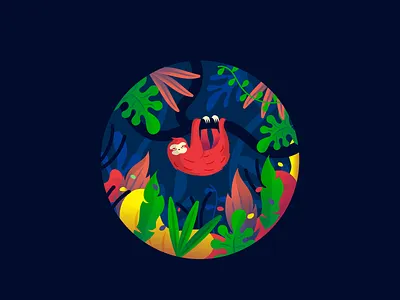 Sloth animal design dribbble follow graphic illustration logo shot sloth vector