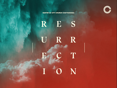 R E S U R R E C T I O N branding easter type