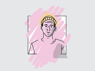 Selfie illustration self portrait selfie