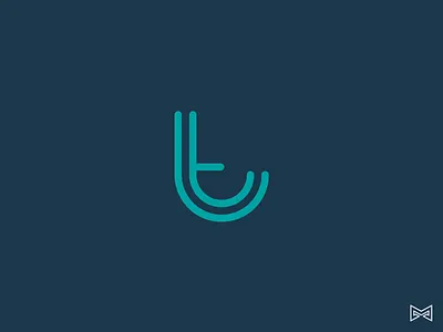 Lt Logo blue circle lettering lineart logo luxury trade typo typography vector