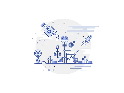 Growing System code community design growing system illustration imaginary world joomla joomla 4 one colour open source security